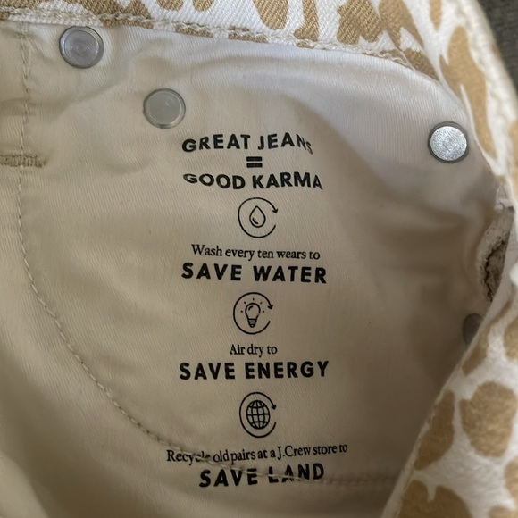 J. Crew 10" highest-rise toothpick jean in safari leopard - Picture 7 of 12